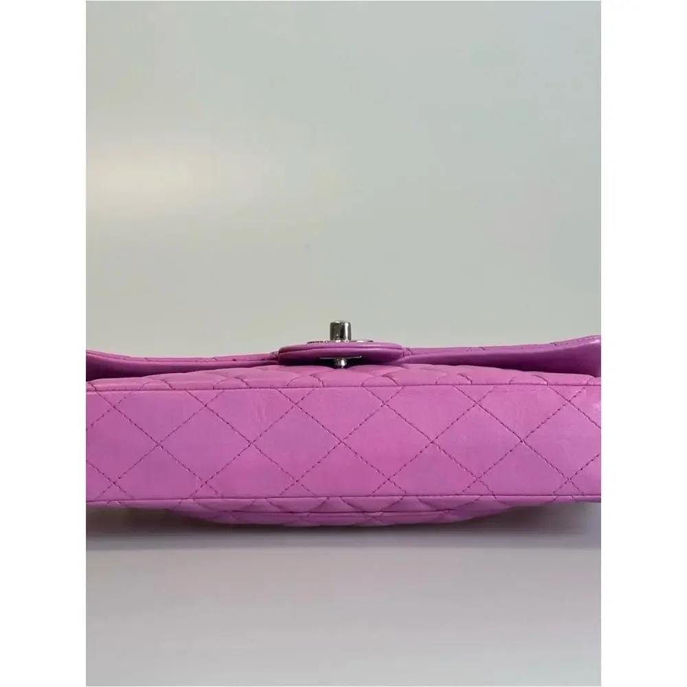 Chanel Pink Quilted Lambskin Classic Flap Bag vintage pink magenta